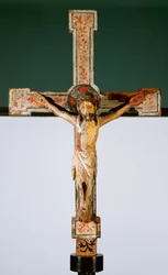 Cristo crucificado (pacientes Christus) (madeira policromada)